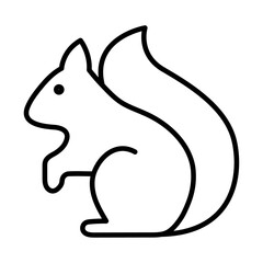 squirrel icon Outline vector symbol sign