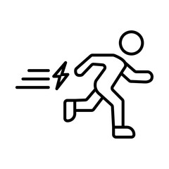 Sprint icon Outline vector symbol sign