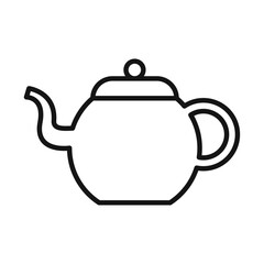 Teapot icon Outline vector symbol sign