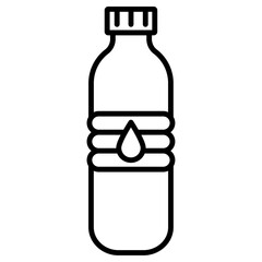 Water bottle icon Outline vector symbol sign