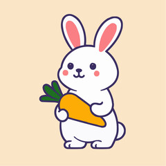 easter bunny with a carrot