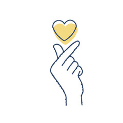 指ハート・指でハートを表すハンドサイン