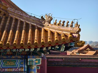 Architectural details of the Forbidden City in Beijing, China