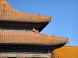 Fototapeta premium Architectural details of the Forbidden City in Beijing, China