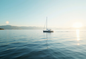 Fototapeta premium Cozy spring picnic with fresh fruits in blooming meadow, seasonal joy