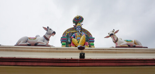 Detail of Sri Mariamman temple in Singapore