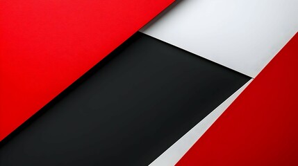 Abstract Geometric Design with Red Black and White Paper Textures