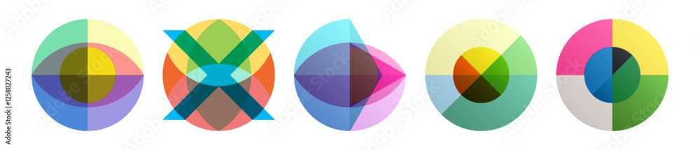 Wall mural abstract geometric design. vector illustration made of various overlapping elements. applicable for 