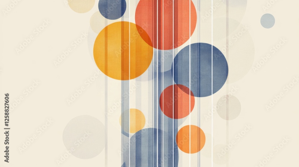 Poster abstract colorful circles background design