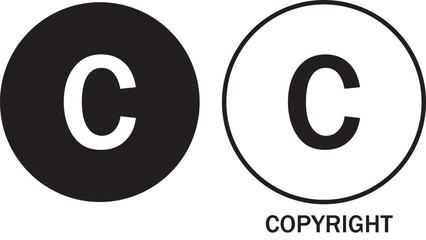 Universal copyright sign representing intellectual property protection for creative works.