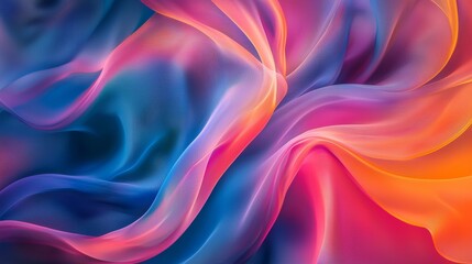 Obraz premium Colorful flowing fabric pattern creates a visual display of vibrant hues in an abstract composition