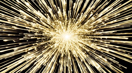 Naklejka premium Golden Light Burst Explosion Abstract Background