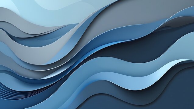 An abstract background with flowing blue and gray waves, symbolizing movement, innovation, and growth—ideal for tech firms, corporate presentations, or consulting agencies.
