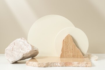 Aesthetic product backdrop, natural light and shadow design