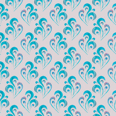 Seamless watercolor abstract pattern. Hand-drawn illustration for fabric, wrapping paper. decoupage, fabrics and etc