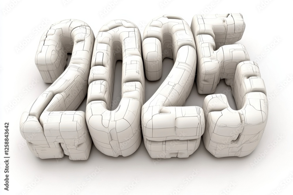 Poster 2023 year design in stone texture block
