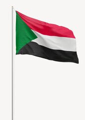 Flag of Sudan on pole