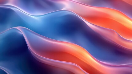 Fototapeta premium Smooth Flowing Waves of Colorful Fabric in Vibrant Tones