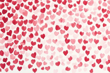 Watercolor hearts, romantic background, Valentine's Day, card design