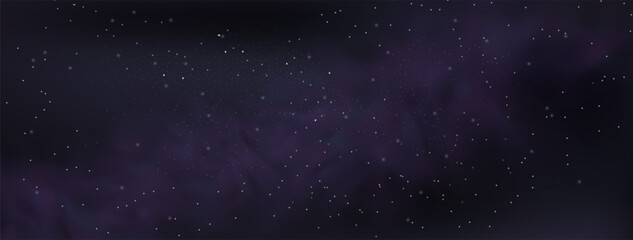 Starry night sky with astrological constellations. Space stars background.Space nebula and glittering stardust.