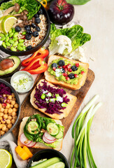 Vegan food concept.