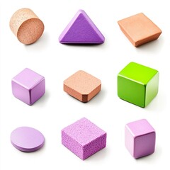 Colorful Basic Shapes Suitable for Kindergarten Activities and Learning