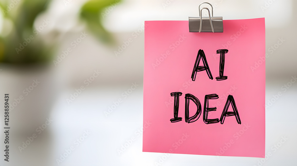 Poster conceptual sticky note with 
