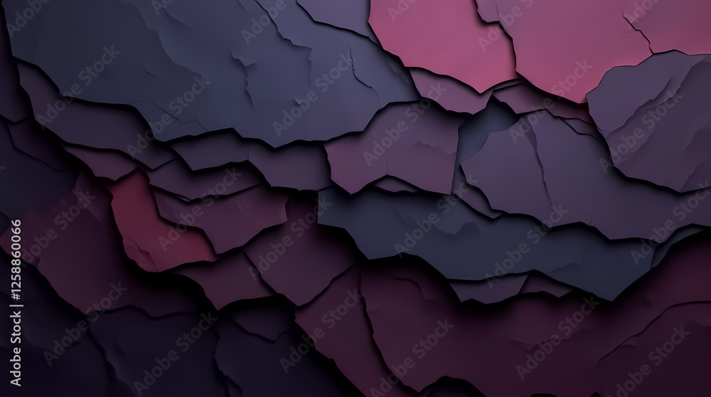 Poster abstract layered texture showcasing dark and vibrant colors in a striking design. generative ai