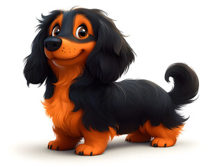 Cute Puppy in a Curious Pose Showcasing Playful Energy in a Simple and Charming Vector Illustration