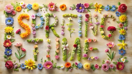 Springtime Floral Lettering