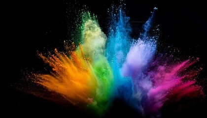 colorful rainbow holi paint splash color powder explosion