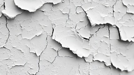 Obraz premium Abstract Cracked White Paint Texture Background