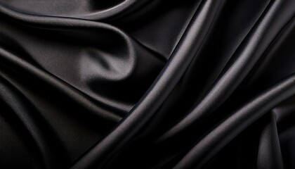 Obraz premium black luxury fabric background with copy space