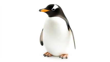 Obraz premium Isolated Penguin on White Background for Nature and Wildlife Photography