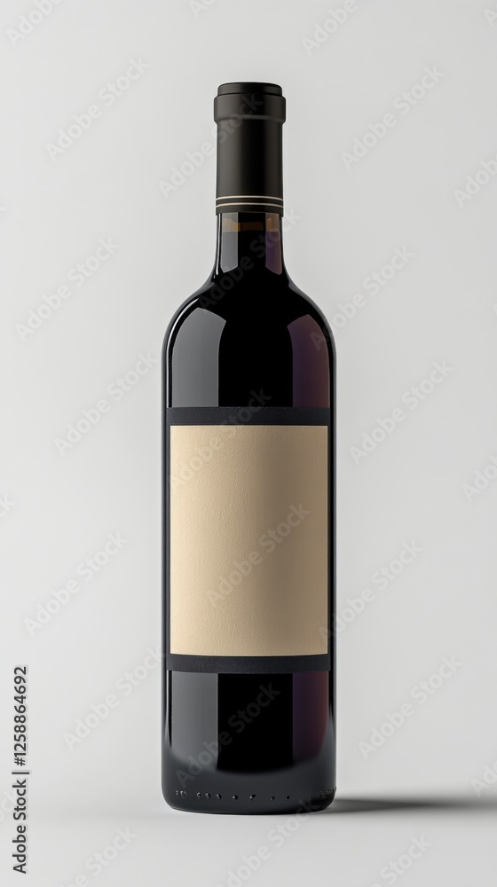 Poster elegant dark wine bottle standing tall against a minimalistic backdrop showcasing simplicity and sop