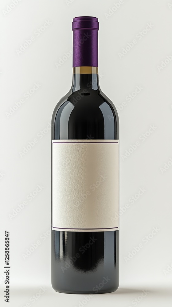 Poster elegant red wine bottle displayed against a simple backdrop showcasing its potential for a custom la
