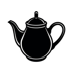 Simple Tea Pot Silhouette Vector Illustrations for Web and Print