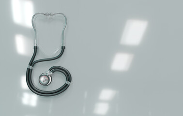 Stethoscope on white background