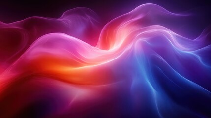 Obraz premium Colorful Abstract Flowing Waves in Vibrant Gradient Background