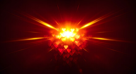 explosion of heart's, valentine hearts background, heart bokeh