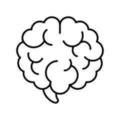 Creative Human Brain Line Art Vector for Logo Design