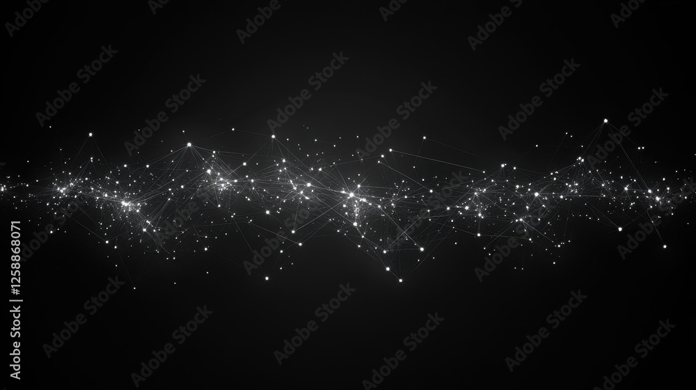 Aufkleber starry night cosmos with shimmering lights creating a cosmic web of intrigue and wonder in a dark ex