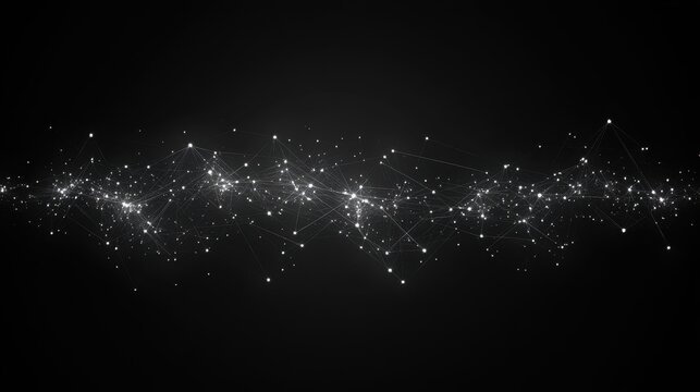 Starry night cosmos with shimmering lights creating a cosmic web of intrigue and wonder in a dark expanse