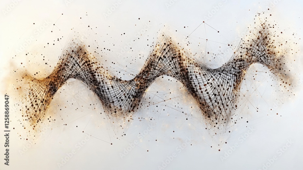 Aufkleber intricate network of waves creating a mesmerizing visual representation of connection and flow in ab