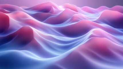 Obraz premium Abstract Waves of Colorful Smooth Textures in Digital Art