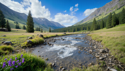 Serene Mountain Stream