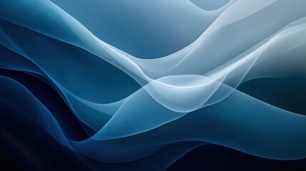 Abstract Blue And White Wave Pattern Design