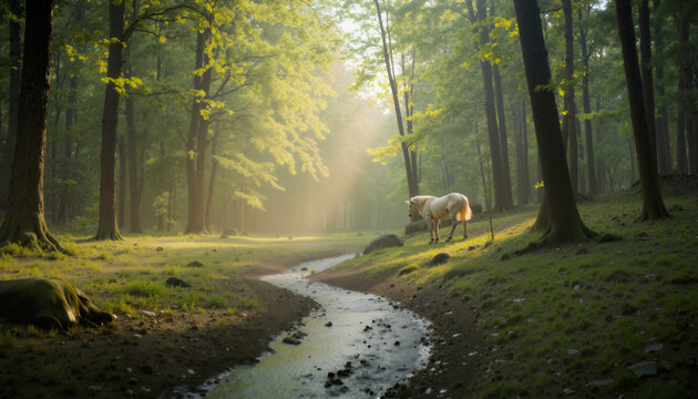 Sunlit Forest Path