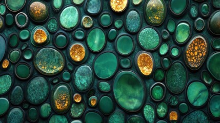 Unique abstract design featuring colorful stones in a vibrant array of shapes and textures enhancing any artistic space