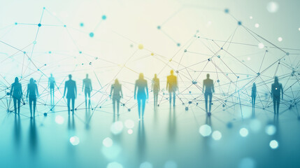 Fototapeta premium Professional business team working on a project together in the office Using economic growth charts and network connections to accompany the data. in Innovation analyzing future trends